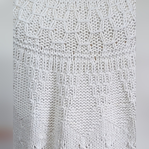 The Woolrich Woman Vintage Cream Fisherman Knit Sweater Size Large - Picture 8 of 13